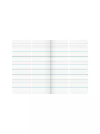 BRUNNEN VERLAG | Heft A5 Liniert 10 mm 20 Blatt mit Mittelstrich | 